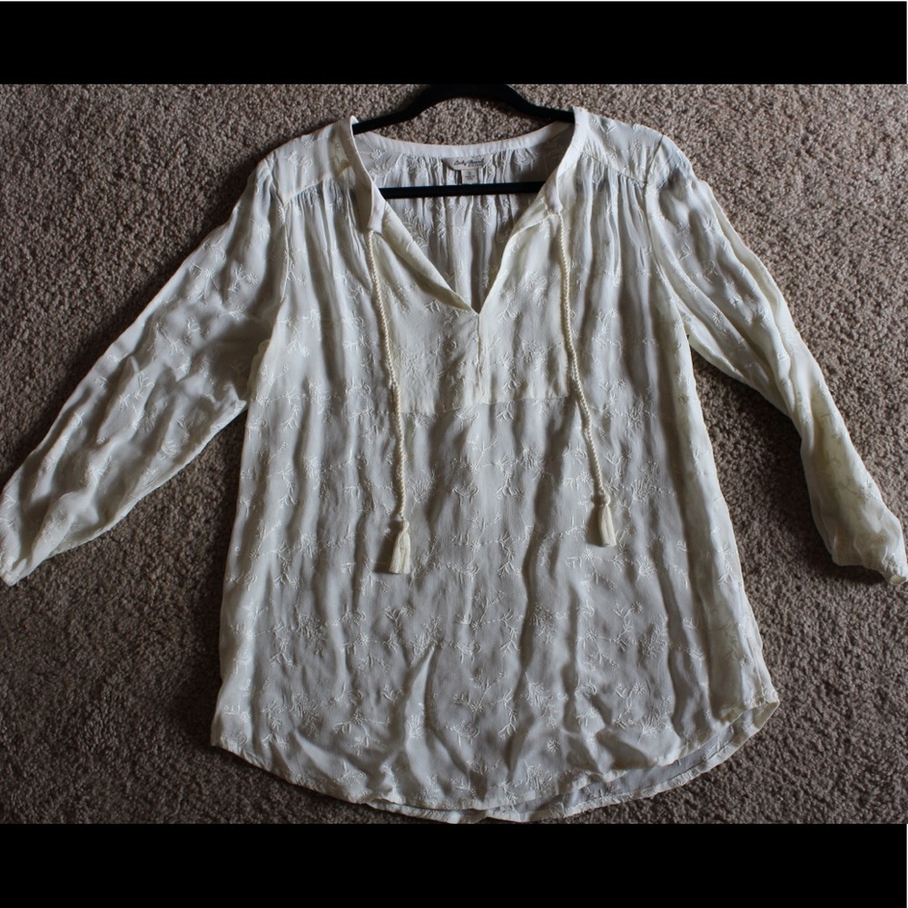 Cream lace blouse